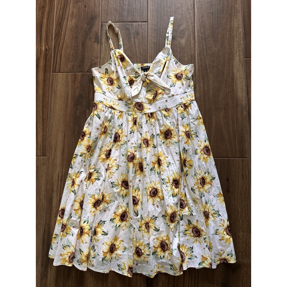 TORRID SUNFLOWER DRESS MINI RETRO